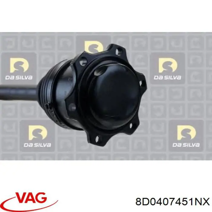 Do koszyka 8D0407451NX VAG Półoś napędowa przednia lewa