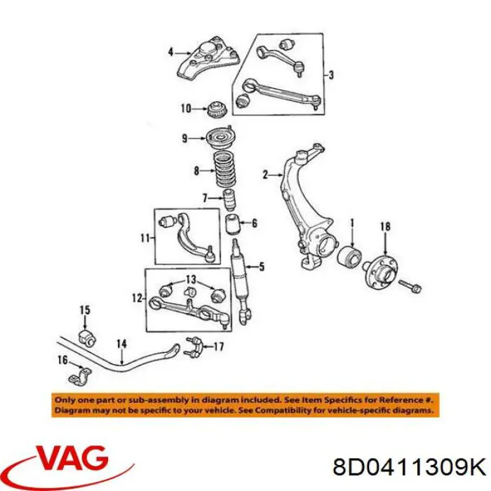 Stabilizator przedni do Volkswagen Passat B5 3B3