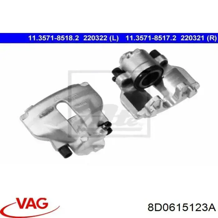 8D0615123A VAG Zacisk hamulcowy przedni lewy