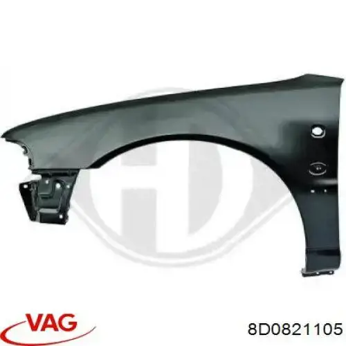 Błotnik przedni lewy VAG 8D0821105 cena, od 100,57 USD
