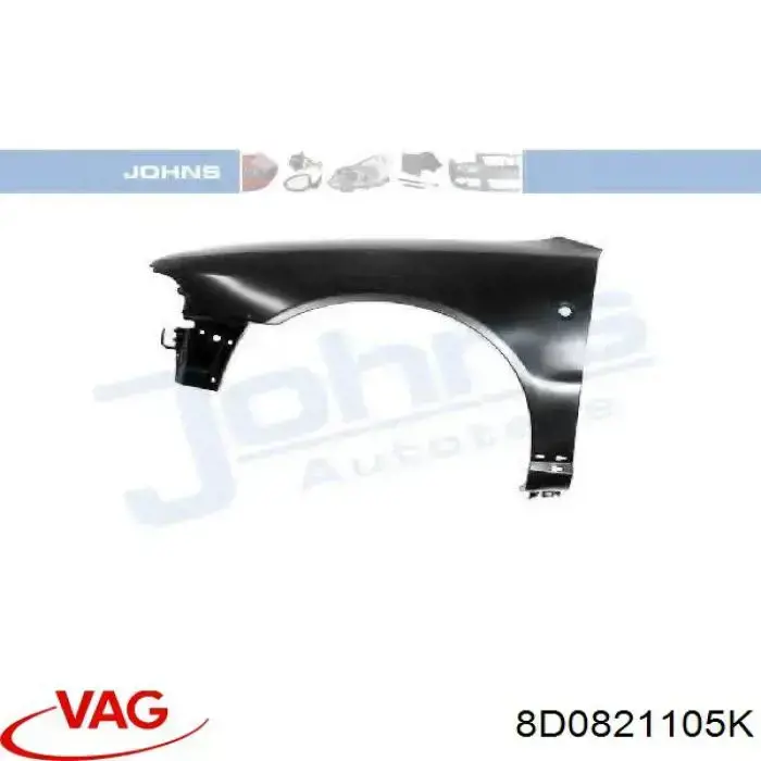 Błotnik przedni lewy VAG 8D0821105K cena, od 66,72 USD