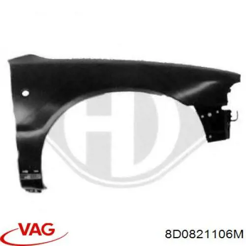 Błotnik przedni prawy VAG 8D0821106M cena, od 66,96 USD