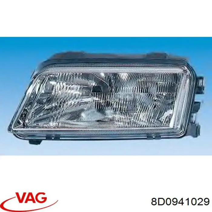 Do koszyka 8D0941029 VAG Reflektor lewy