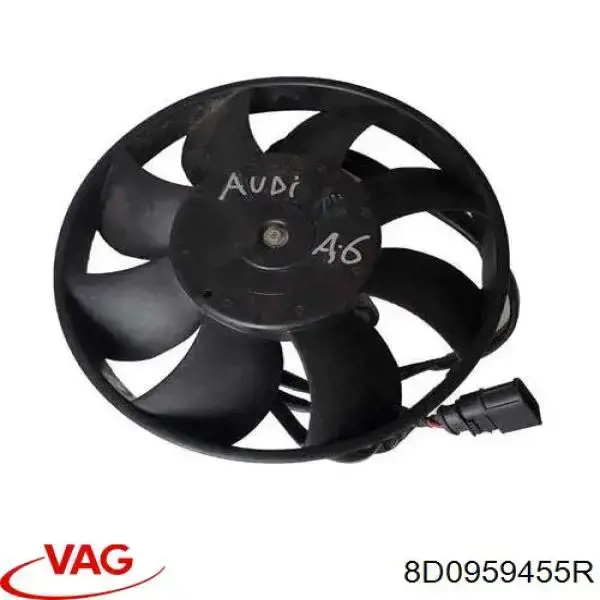 Wentylator elektryczny układu chłodzenia kompletny (silnik+wirnik) VAG 8D0959455R cena, od 68,49 USD