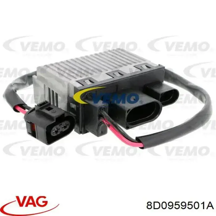 Do koszyka 8D0959501A VAG Regulator obrotów wentylatora (sterownik)