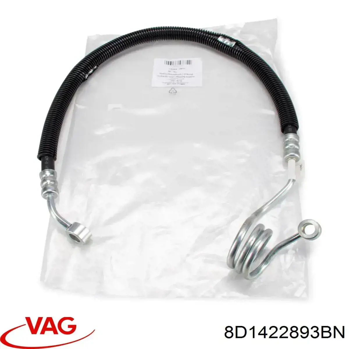 Do koszyka 8D1422893BN VAG Przewód hydraulicznego układu wspomagania wysokiego ciśnienia, od pompy do maglownicy (mechanizmu)
