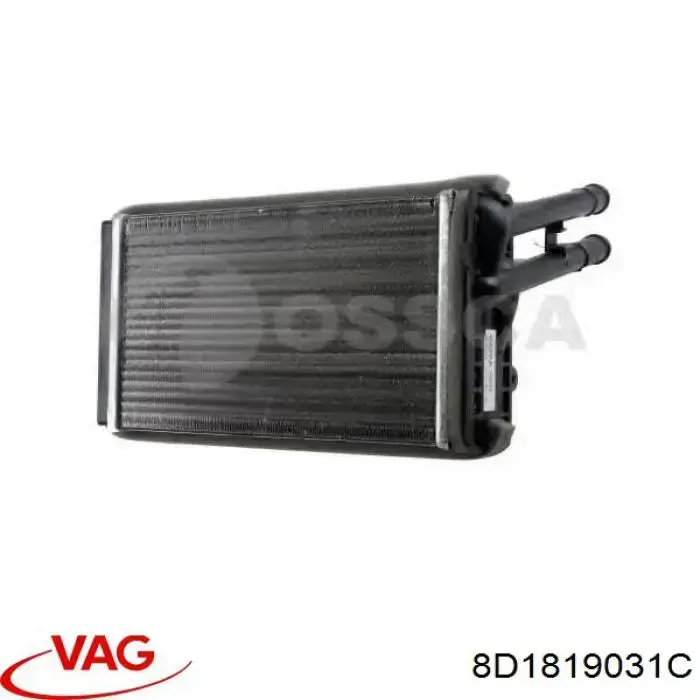 Chłodnica nagrzewnicy (ogrzewacza) VAG 8D1819031C cena, od 23,09 USD