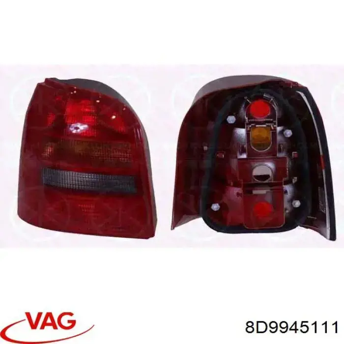 Lampa zespolona tylna lewa VAG 8D9945111 cena, od 110,67 USD