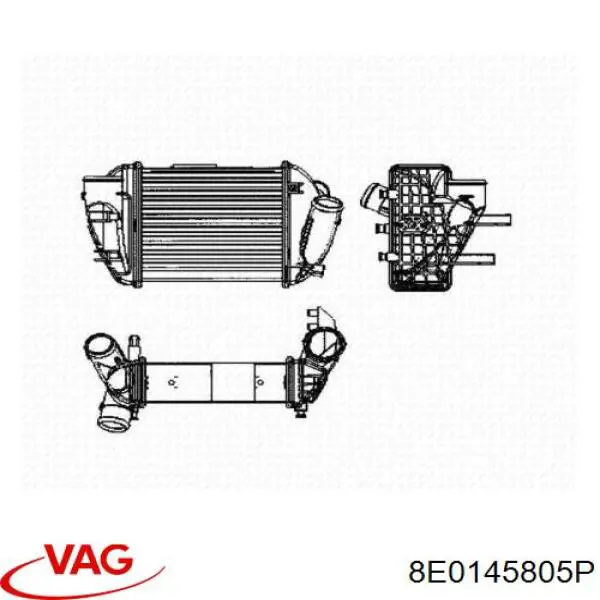 8E0145805P VAG chłodnica intercoolera