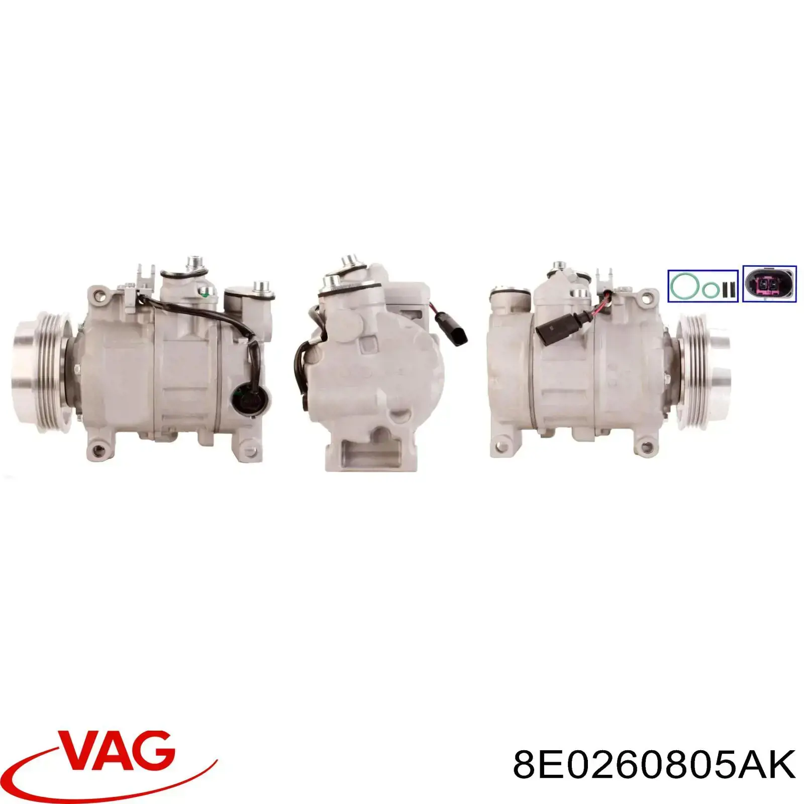 Sprężarka klimatyzacji VAG 8E0260805AK cena, od 182,36 USD