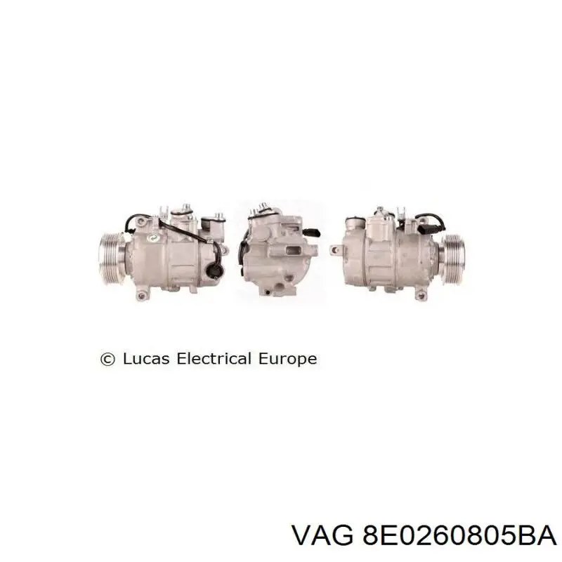 Sprężarka klimatyzacji VAG 8E0260805BA cena, od 120,28 USD