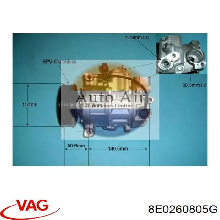 Do koszyka 8E0260805G VAG Sprężarka klimatyzacji