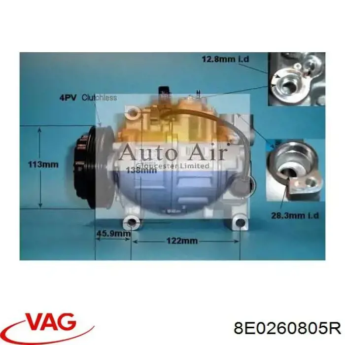 8E0260805R VAG Sprężarka klimatyzacji