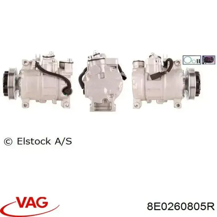 Sprężarka klimatyzacji VAG 8E0260805R