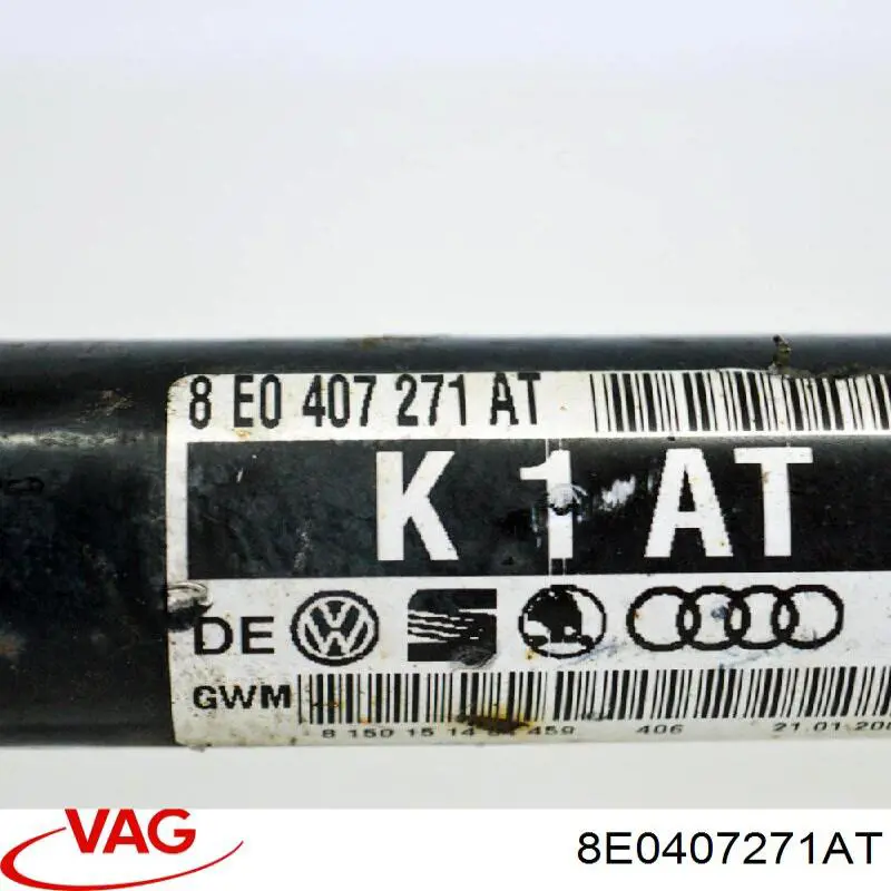 Do koszyka 8E0407271AT VAG Półoś napędowa przednia lewa