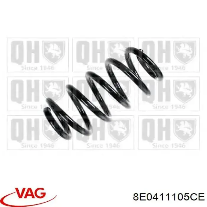 Sprężyna przednia VAG 8E0411105CE cena, od 68,54 USD