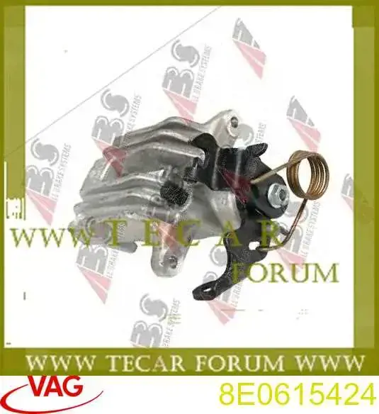 Zacisk hamulcowy tylny prawy VAG 8E0615424 cena, od 83,00 USD