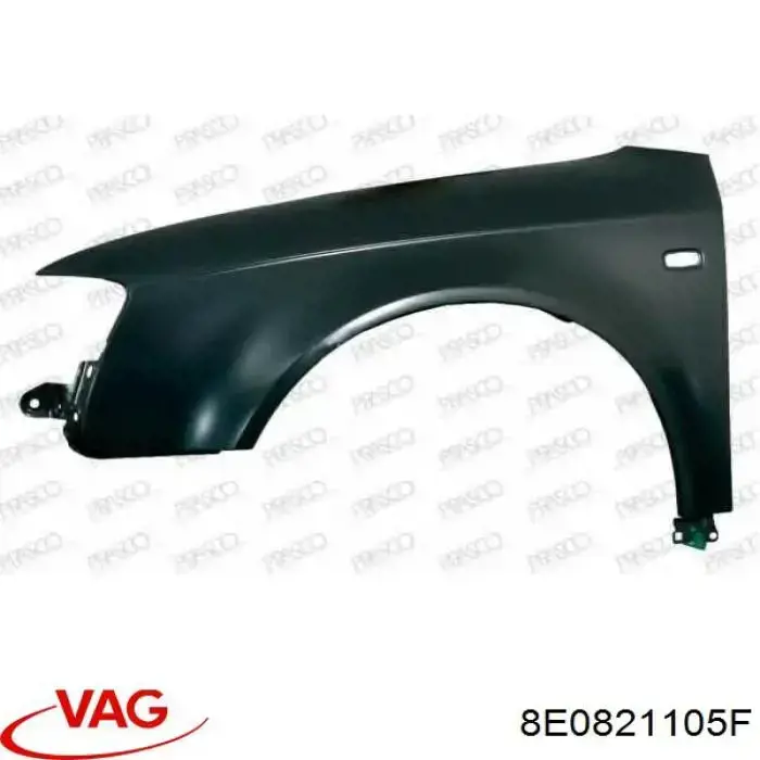 8E0821105F VAG Błotnik przedni lewy