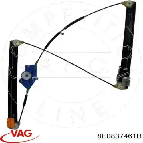 Mechanizm podnoszenia szyby drzwi przednich lewych VAG 8E0837461B cena, od 33,96 USD