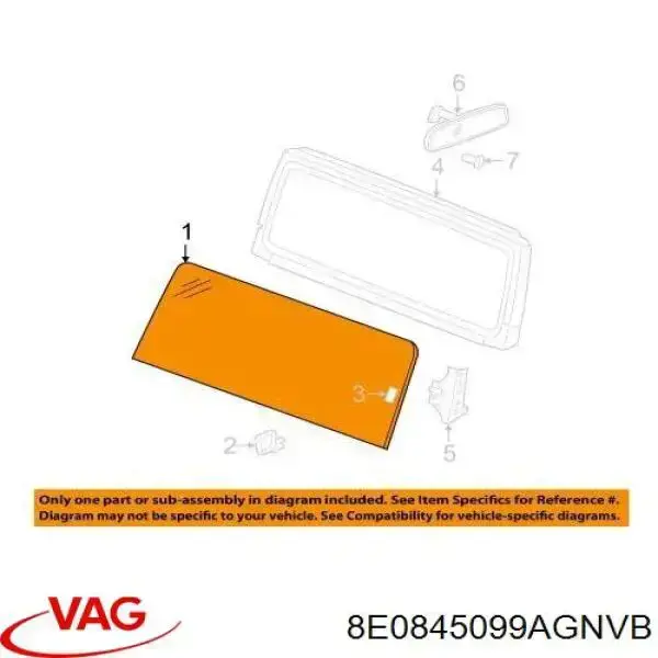 8E0845099AGNVB VAG Szyba przednia
