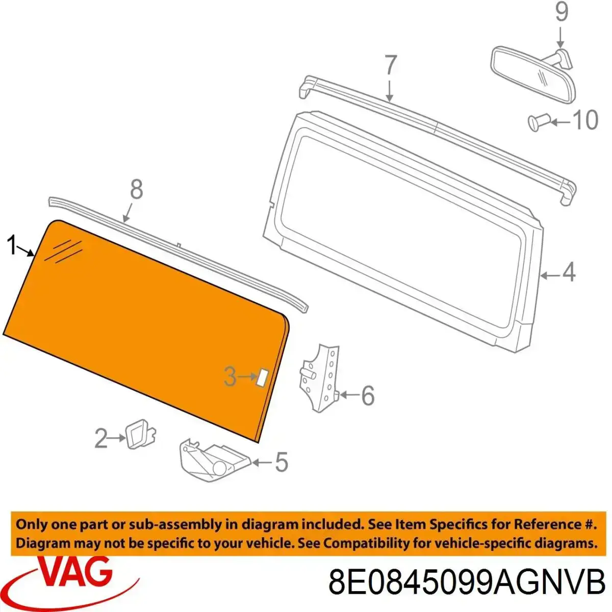 Szyba przednia VAG 8E0845099AGNVB