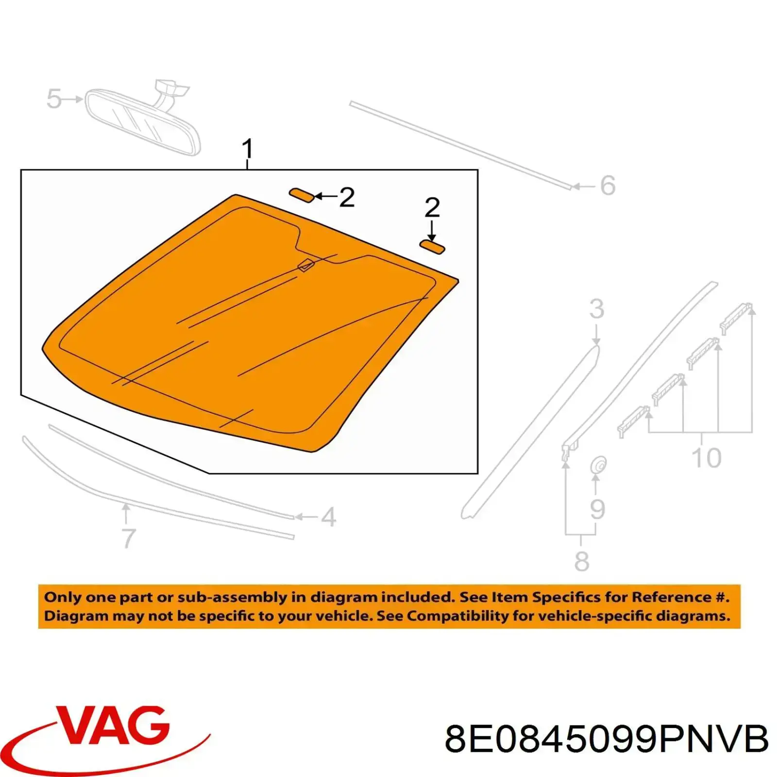 Szyba przednia do Audi A4 B6 8E2