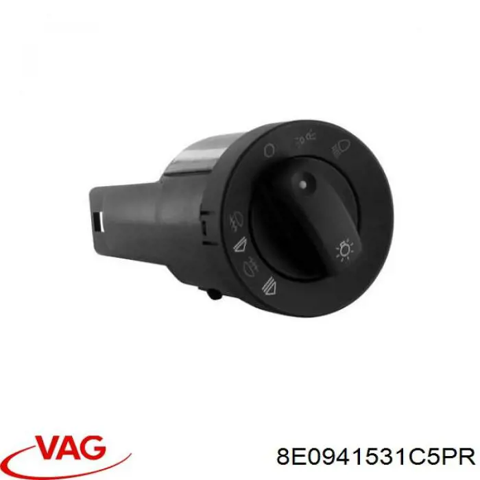 Przełącznik światła reflektorów na "torpedo" VAG 8E0941531C5PR cena, od 16,01 USD