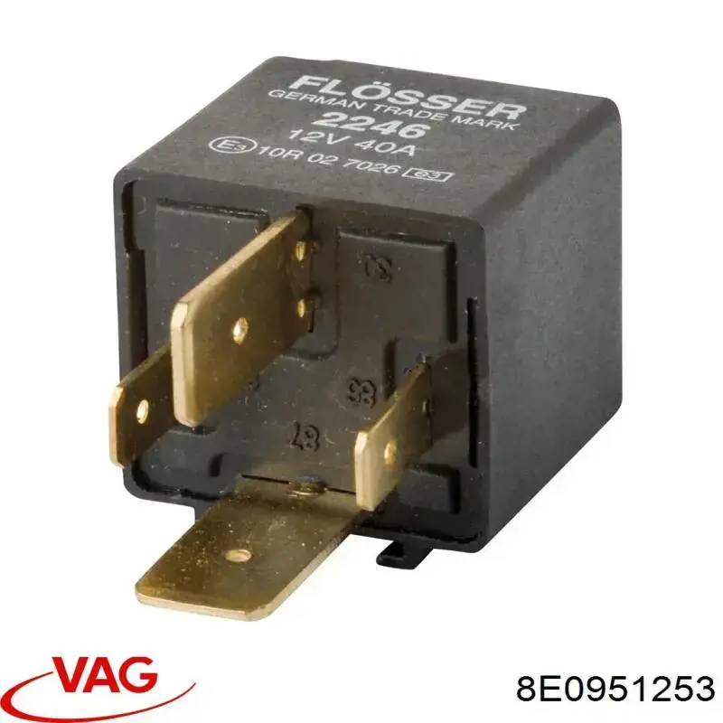8E0951253 VAG Przekaźnik pompy paliwa elektrycznej