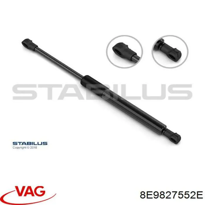 Amortyzator klapy bagażnika (3/5 drzwi-tylnych) VAG 8E9827552E cena, od 13,14 USD