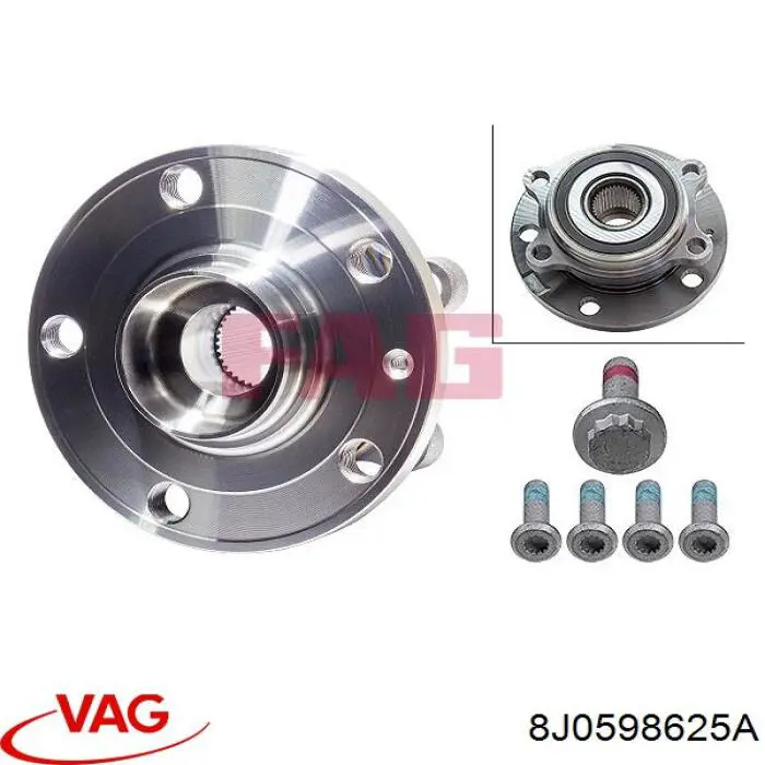 Piasta przednia 8J0598625A VAG
