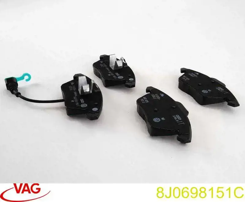 Klocki hamulcowe przednie tarczowe 8J0698151C VAG