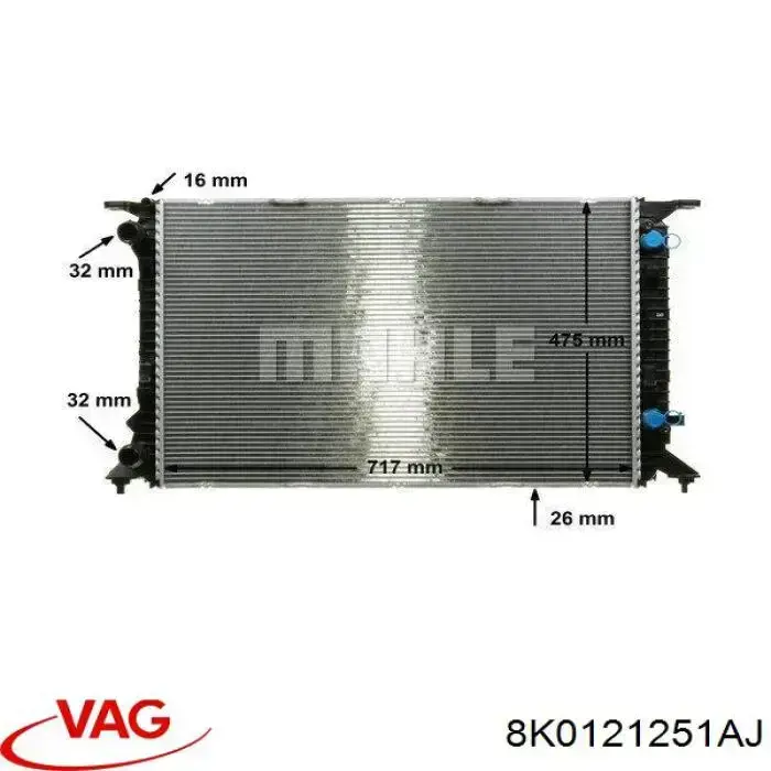 8K0121251AJ VAG Chłodnica silnika