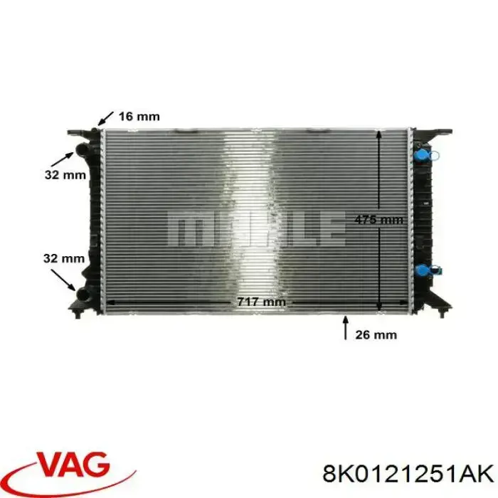 8K0121251AK VAG Chłodnica silnika