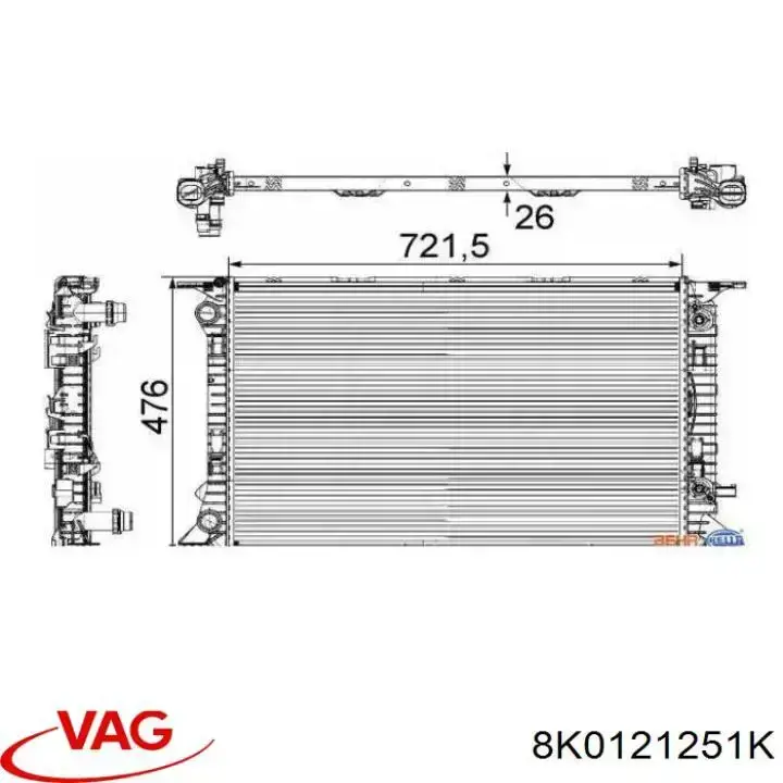 8K0121251K VAG Chłodnica silnika