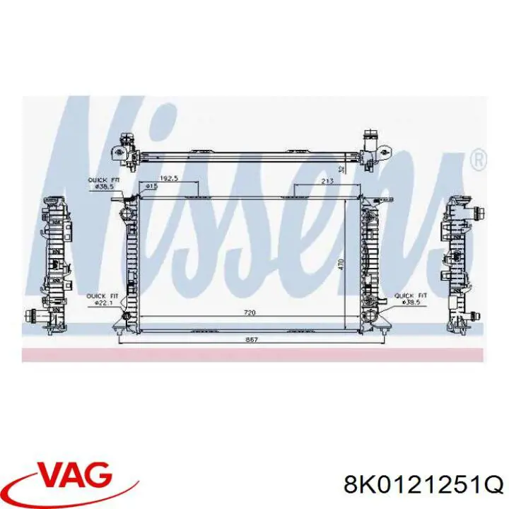 Do koszyka 8K0121251Q VAG Chłodnica silnika
