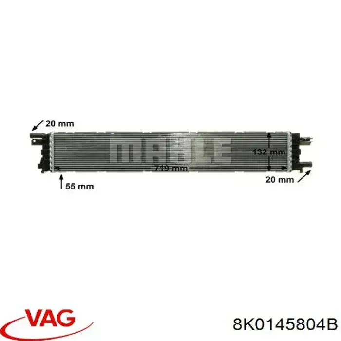 8K0145804B VAG Chłodnica silnika dodatkowa