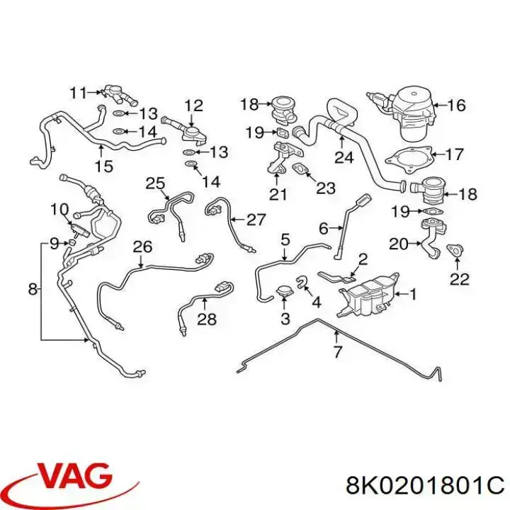 POCHŁANIACZ PAR PALIWA Audi A5 coupe (8T3) (2007 - 2017) cena, od 172,06 USD