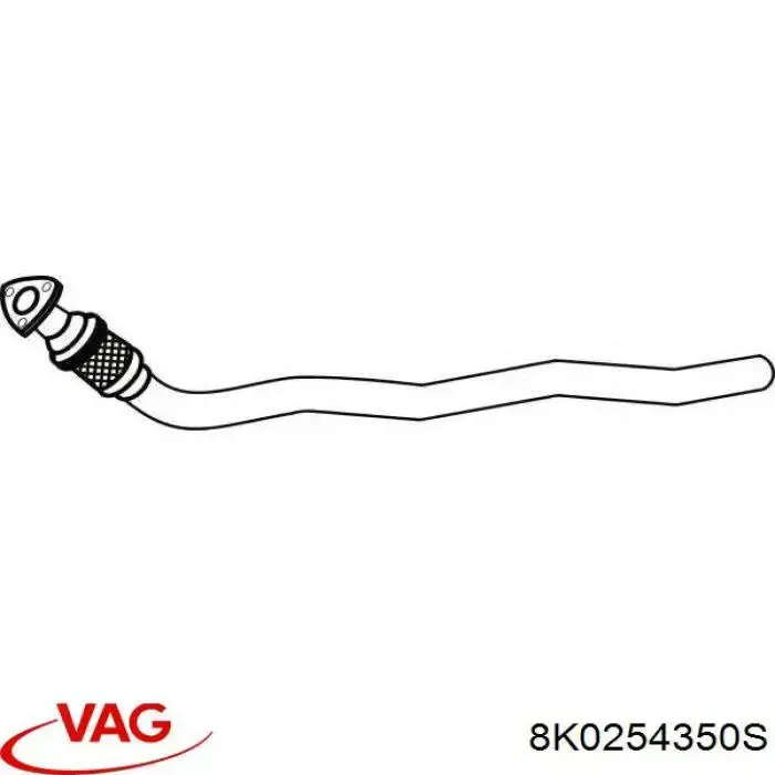 Do koszyka 8K0254350S VAG Przedni rura przyjęcia (kalesony) tłumika