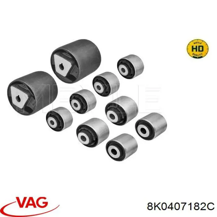 Silentblock przedniego wahacza dolnego 8K0407182C VAG