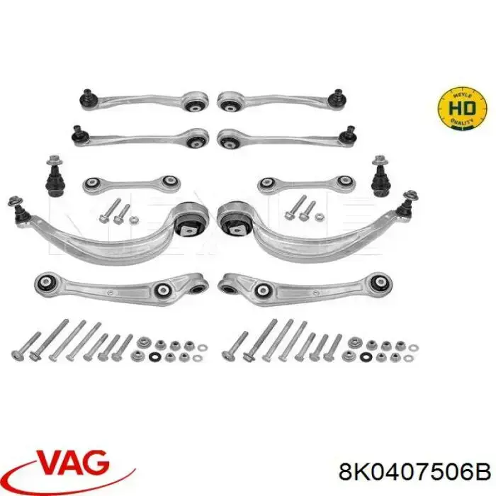 Wahacz zawieszenia przedniego prawy górny VAG 8K0407506B cena, od 42,81 USD