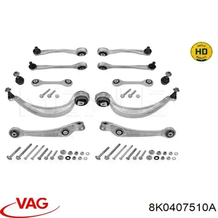 Do koszyka 8K0407510A VAG Wahacz zawieszenia przedniego prawy górny