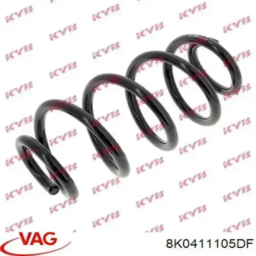 Sprężyna przednia VAG 8K0411105DF cena, od 24,19 USD