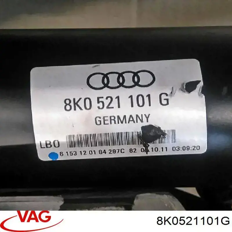 Wał Cardana tylny, kompletny VAG 8K0521101G cena, od 49,20 USD