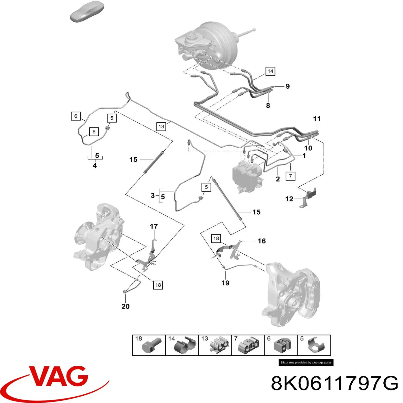 Sygnał dźwiękowy (klakson) VAG 1J0611797 cena, od 7,54 USD