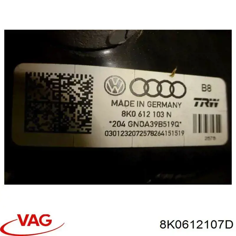 Wzmacniacz próżniowy hamulców VAG 8K0612107D cena, od 81,72 USD