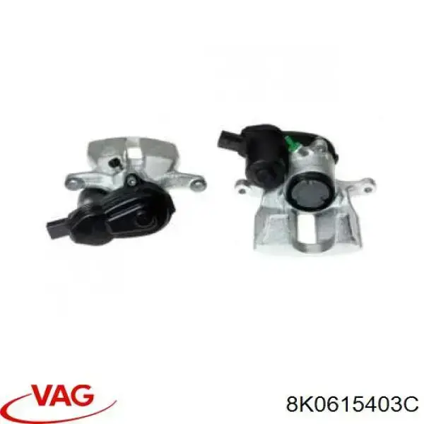 Zacisk hamulcowy tylny lewy VAG 8K0615403C cena, od 136,64 USD