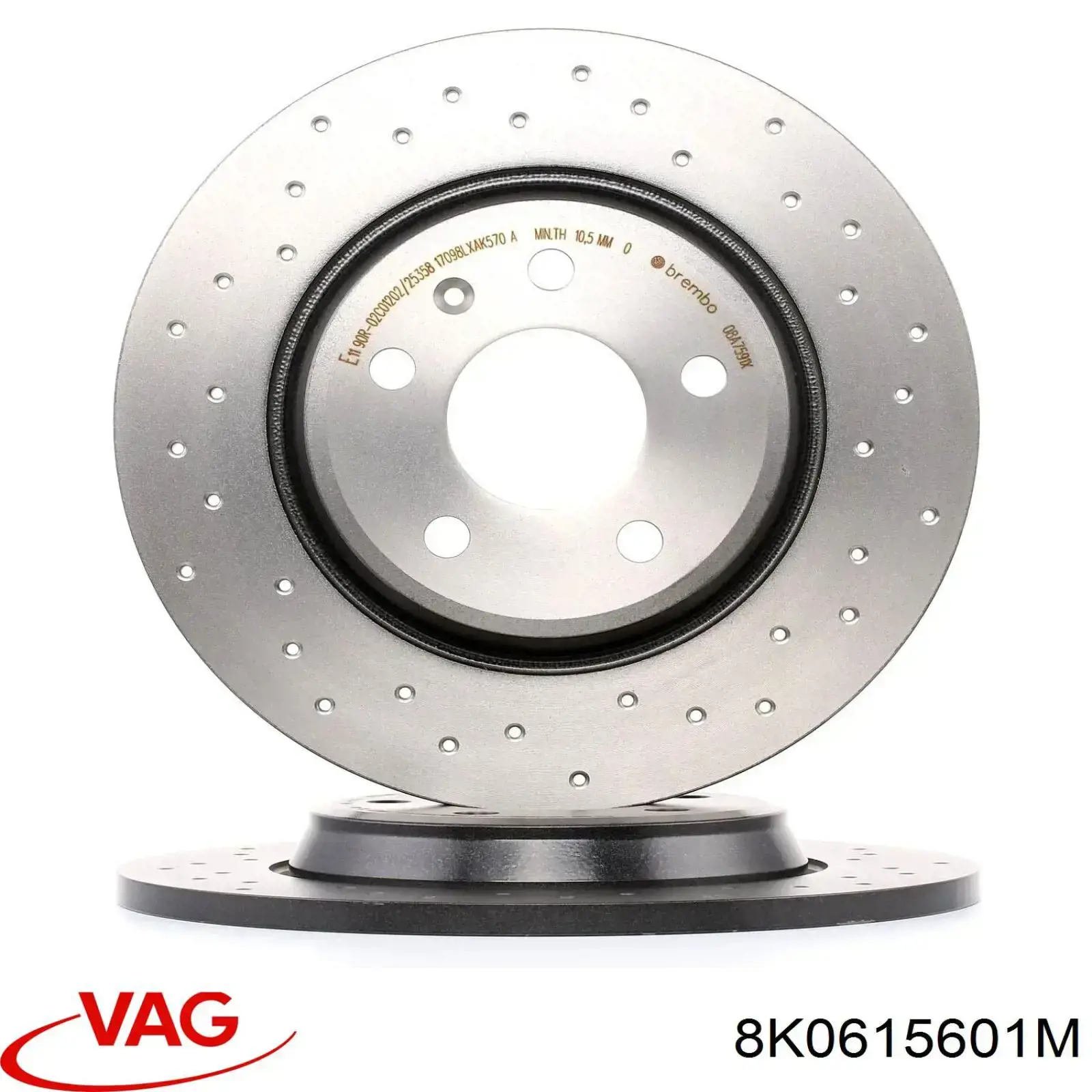 Tarcza hamulcowa tylna VAG 8K0615601M cena, od 42,89 USD
