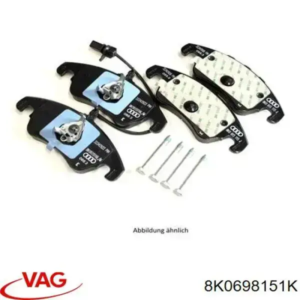 Klocki hamulcowe przednie tarczowe VAG 8K0698151K cena, od 35,73 USD