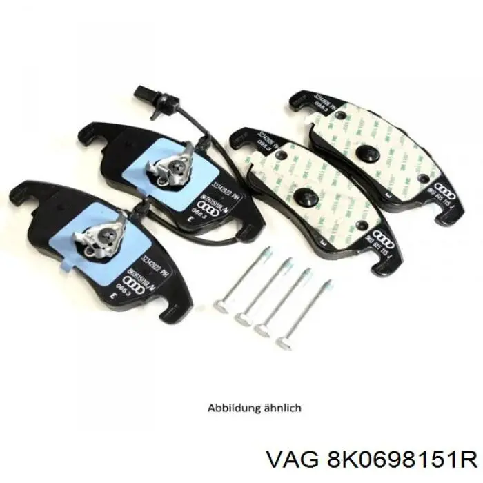Klocki hamulcowe przednie tarczowe VAG 8K0698151R cena, od 38,82 USD