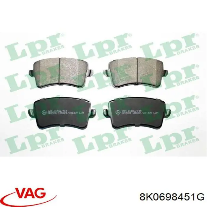 Okładziny (klocki) do hamulców tarczowych tylne VAG 8K0698451G cena, od 29,81 USD